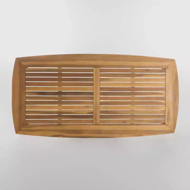 Set da pranzo Llando a 7 pezzi in legno di acacia - Teak/Blu - Christopher Knight Home: Resistente alle intemperie con cuscini in poliestere