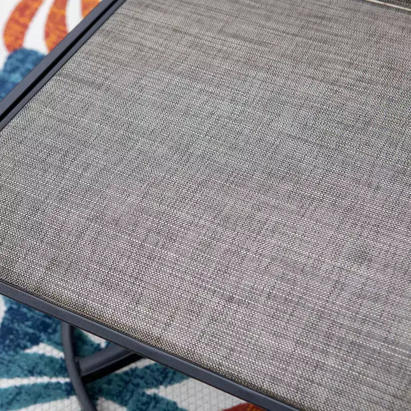 7pc Patio Set with Steel Table & 360 Swivel Sling Arm Chairs - Captiva Designs: Weather-Resistant Outdoor Ensemble