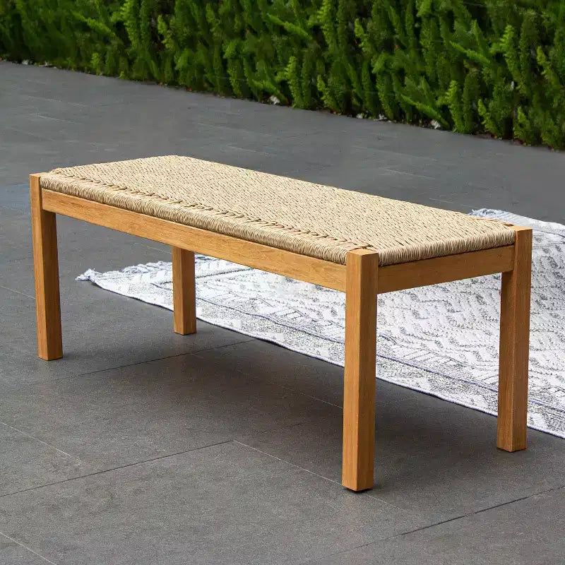 Sonoma Lane Azle Set da pranzo da esterno 6 pz in teak con vimini Honey Twist - Resistente alle intemperie