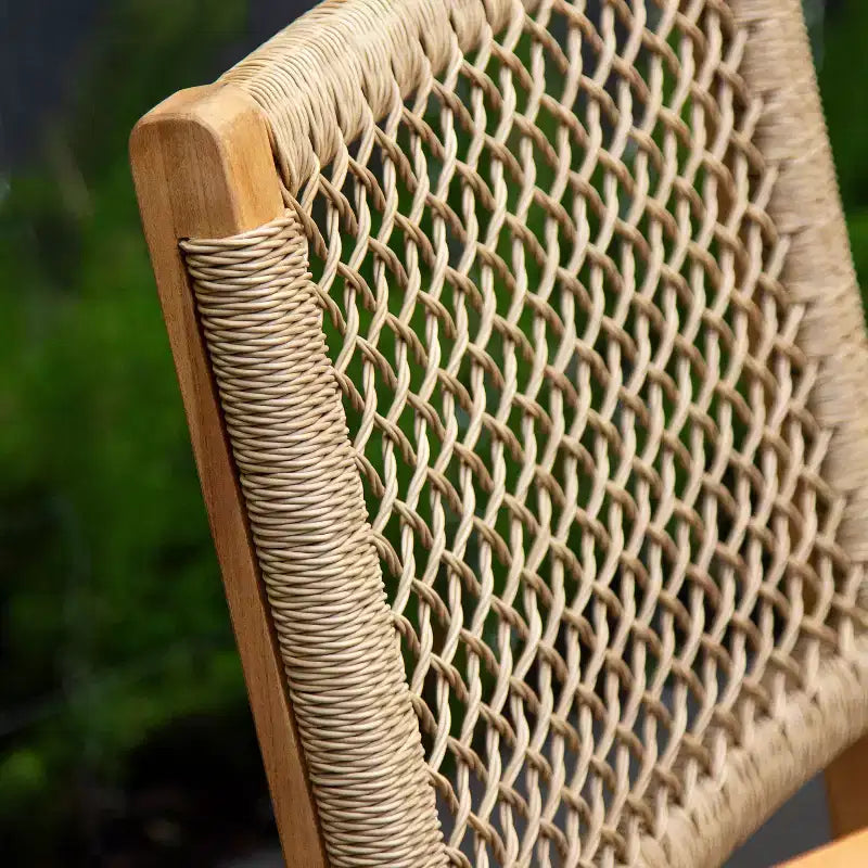 Sonoma Lane Azle Set da pranzo da esterno 6 pz in teak con vimini Honey Twist - Resistente alle intemperie