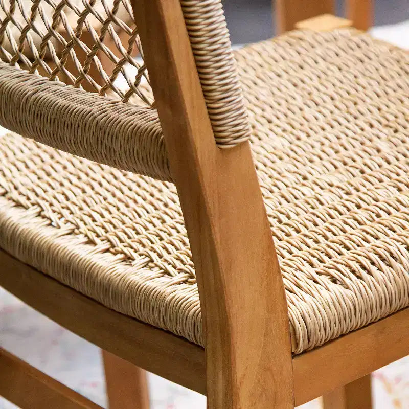 Sonoma Lane Azle Set da pranzo da esterno 6 pz in teak con vimini Honey Twist - Resistente alle intemperie