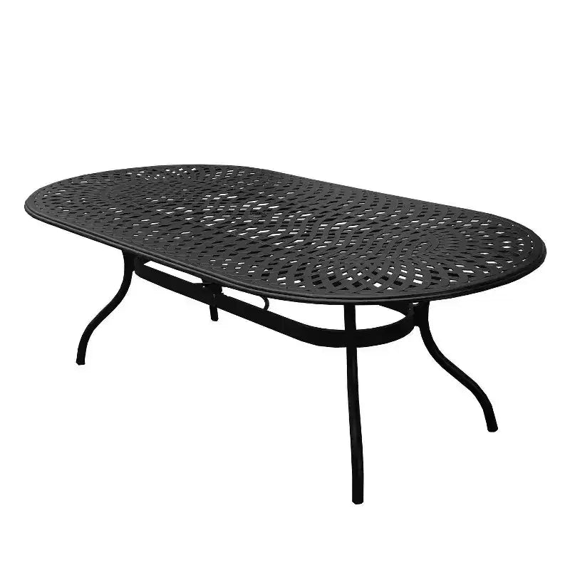 Set da pranzo da esterno 9 pezzi: Telaio e sedie in alluminio resistenti ai raggi UV - Oakland Living