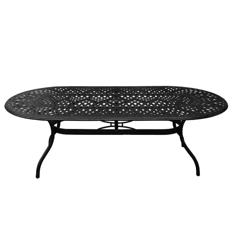 Set da pranzo da esterno 9 pezzi: Telaio e sedie in alluminio resistenti ai raggi UV - Oakland Living