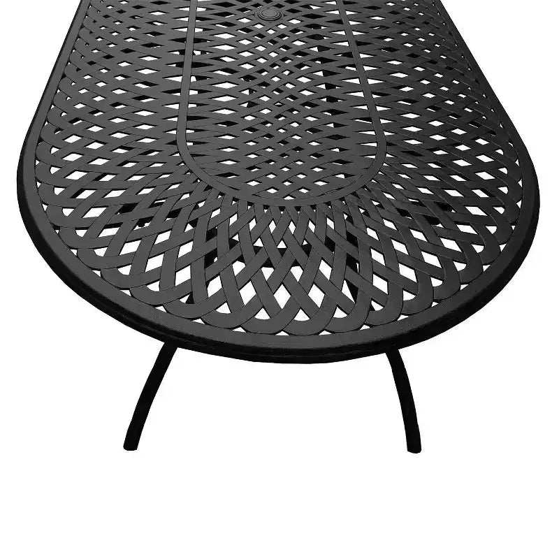 Set da pranzo da esterno 9 pezzi: Telaio e sedie in alluminio resistenti ai raggi UV - Oakland Living
