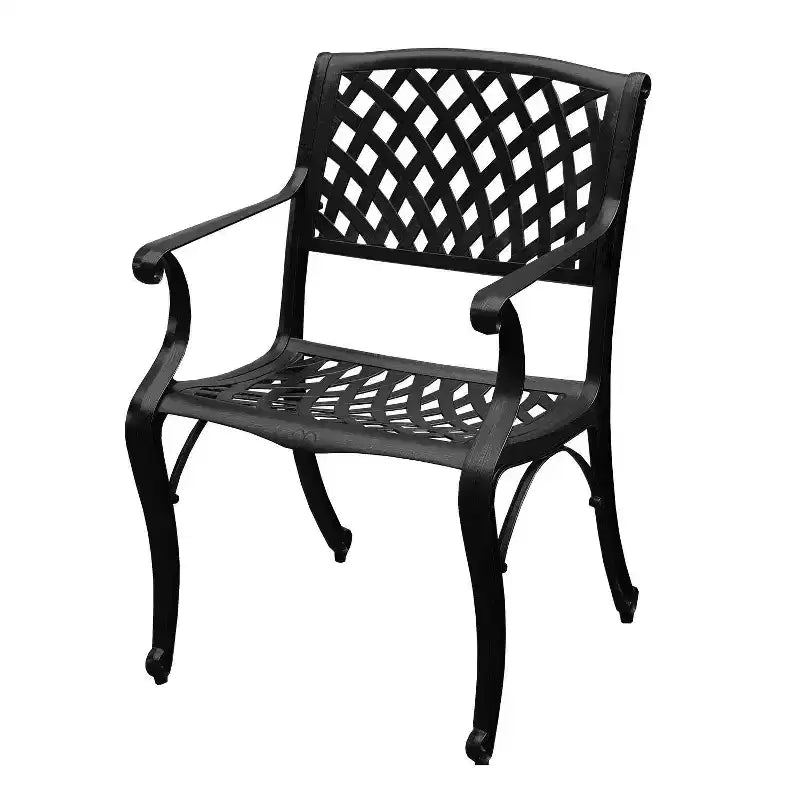 Set da pranzo da esterno 9 pezzi: Telaio e sedie in alluminio resistenti ai raggi UV - Oakland Living