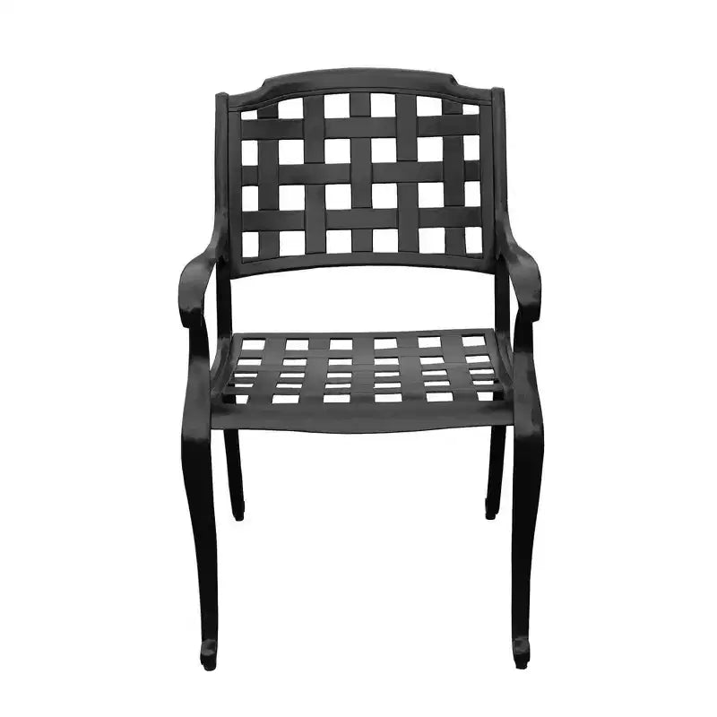 Set da pranzo da 7 pezzi per patio: tavolo in alluminio resistente ai raggi UV e sedie a scacchi - Oakland Living