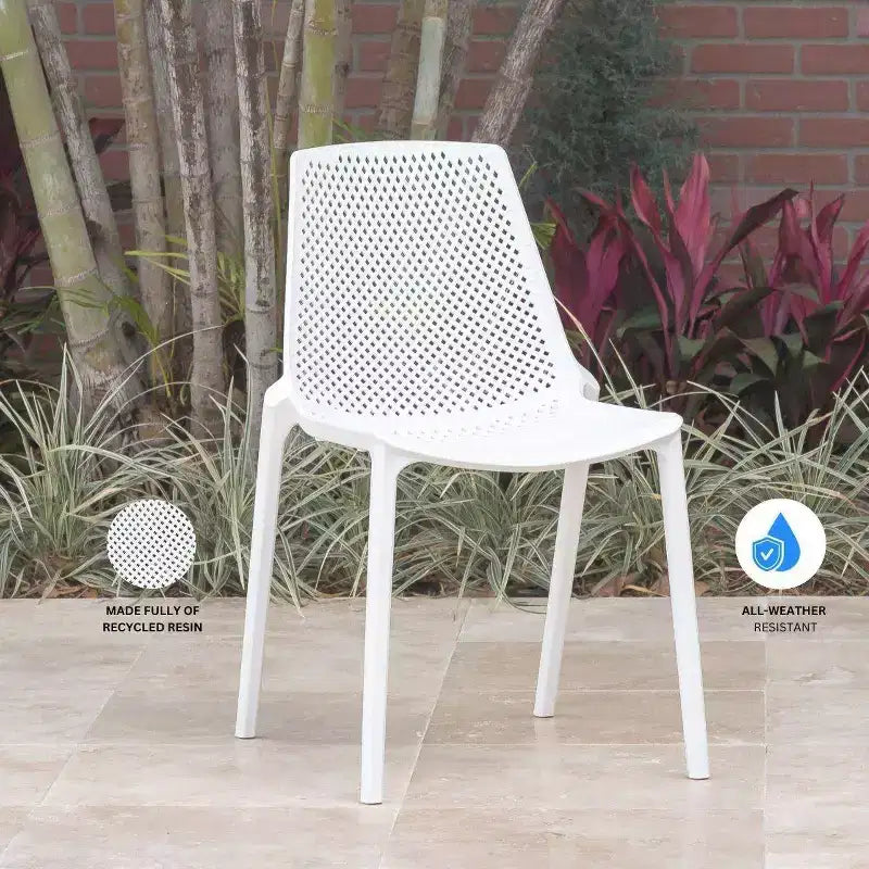 Amazonia Leblon 7pc Aluminum Rectangular Patio Dining Set White