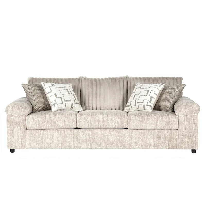 Set divano, divanetto e poltrona Cuddle in velluto a coste larghe Nason di Roundhill Furniture