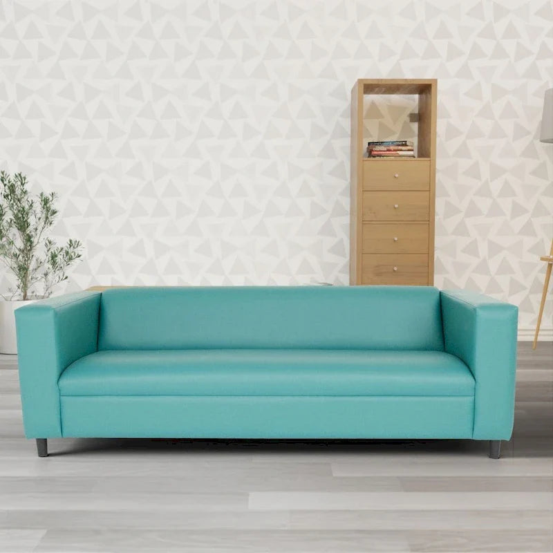 Divano a 3 posti moderno di metà secolo Coast to Coast Sofas, in ecopelle con struttura in legno massello e rivestito