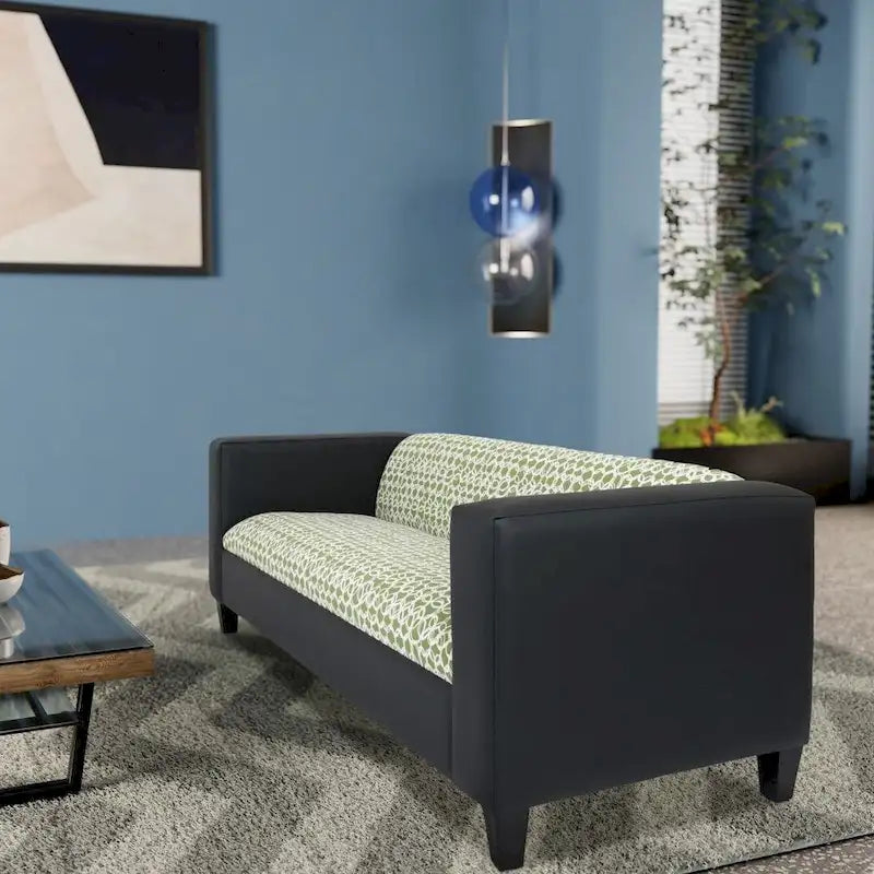 Divano a 3 posti moderno di metà secolo Coast to Coast Sofas, in ecopelle con struttura in legno massello e rivestito