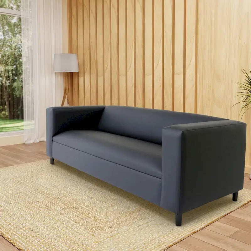 Divano a 3 posti moderno di metà secolo Coast to Coast Sofas, in ecopelle con struttura in legno massello e rivestito