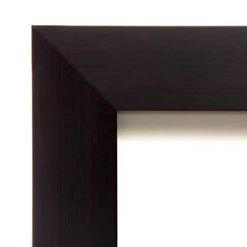 Specchio da parete in legno Portico Espresso da 24" x 30" non smussato - Amanti Art: specchio rettangolare moderno, include l'hardware di montaggio