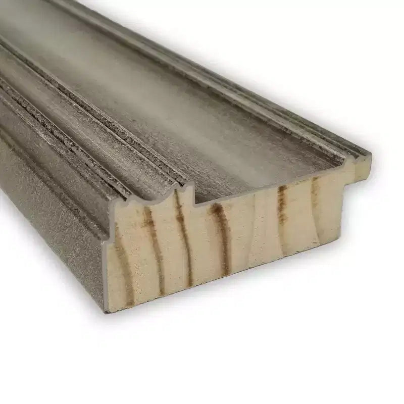 Specchio da parete in legno sottile antico argento non smussato da 32" x 32" per soppalco - Amanti Art: quadrato moderno, include hardware di montaggio