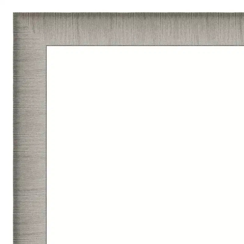 Specchio da Parete Stretto Amanti Art in Peltro Spazzolato Elegante, Non Smussato, 99 x 68,5 cm