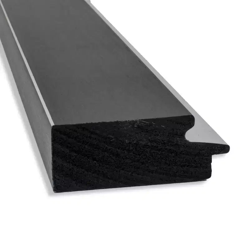 Specchio da Parete da Bagno Eva Non Smussato 42" x 30" Nero - Amanti Art: Rettangolare Moderno, Montaggio a Parete