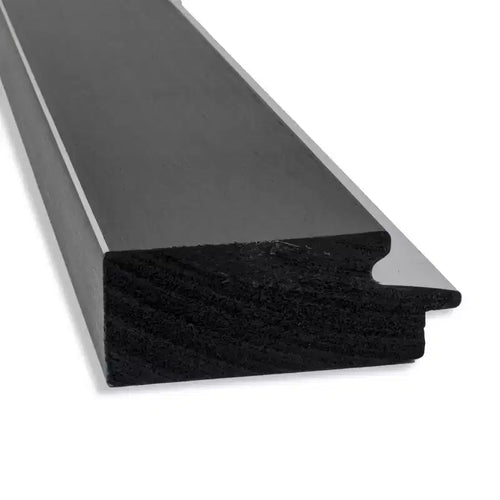 Specchio da Parete da Bagno Eva Non Smussato 42" x 30" Nero - Amanti Art: Rettangolare Moderno, Montaggio a Parete