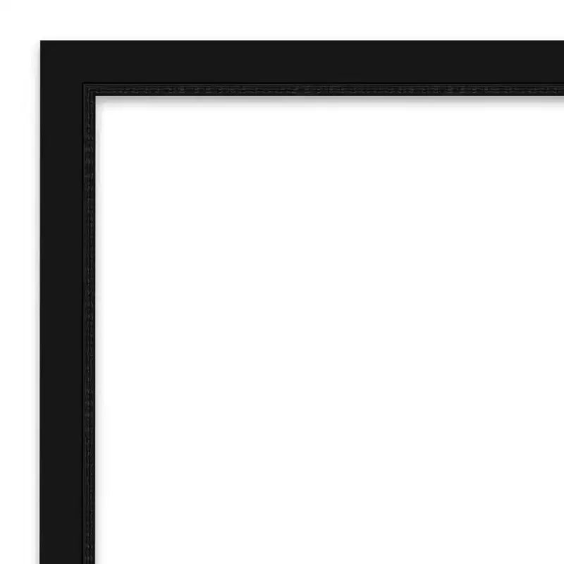 Specchio da Parete da Bagno Stretto Avon Senza Smussatura 76 x 61 cm Nero - Amanti Art: Include Ferramenta di Montaggio, Cornice in Polistirene