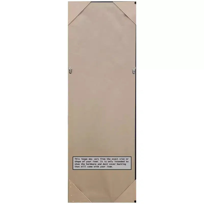 Specchio da Porta Intera con Cornice non Smussata Ridge White 20" x 54" - Amanti Art: Cornice in Polistirene, Include Ferramenta per il Montaggio