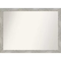 42" x 31" Non-Beveled Dove Narrow Bathroom Wall Mirror Gray Wash - Amanti Art: Wall Mounted, Polystyrene Frame