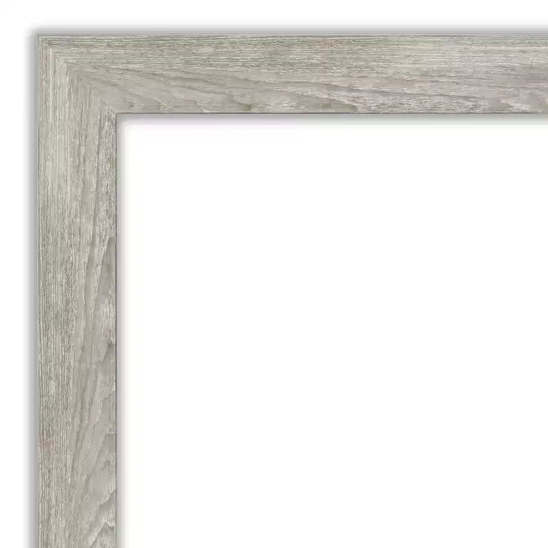 Specchio da parete stretto non smussato 42" x 31" Dove con finitura grigio lavato - Amanti Art: montaggio a parete, cornice in polistirene