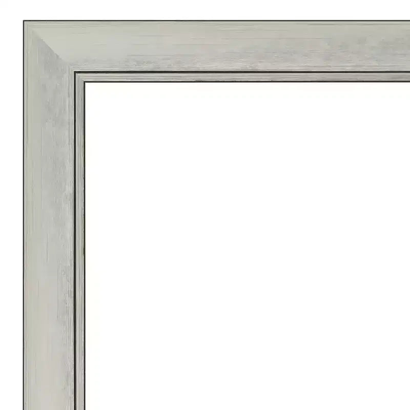 Specchio da parete Flair Silver Patina 32" x 26": Rettangolare moderno, include hardware di montaggio - Amanti Art