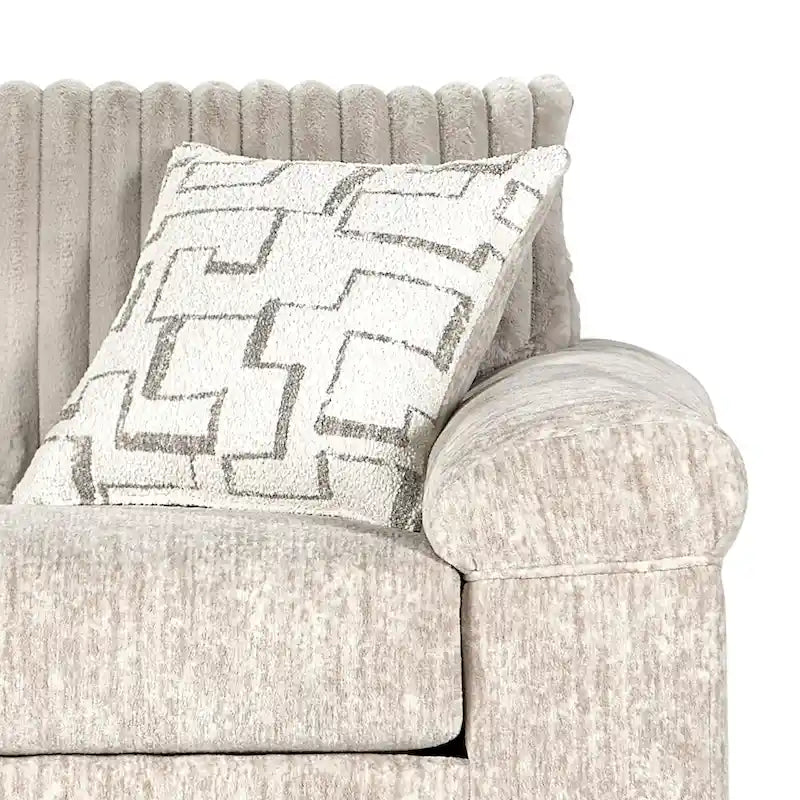 Set divano, divanetto e poltrona Cuddle in velluto a coste larghe Nason di Roundhill Furniture