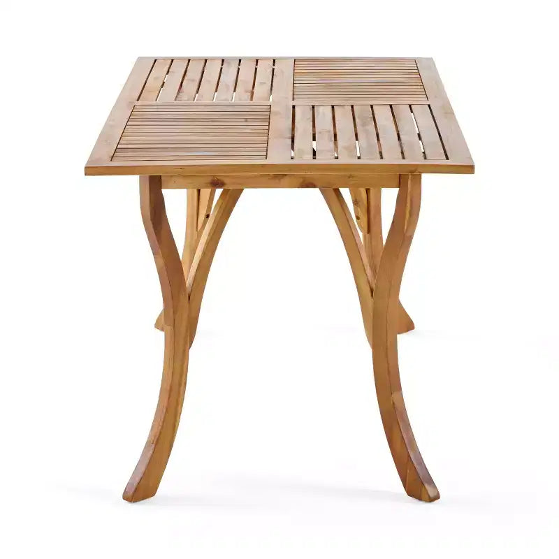 Christopher Knight Home Holomn Set da pranzo da 7 pezzi in acacia rustico con cuscini
