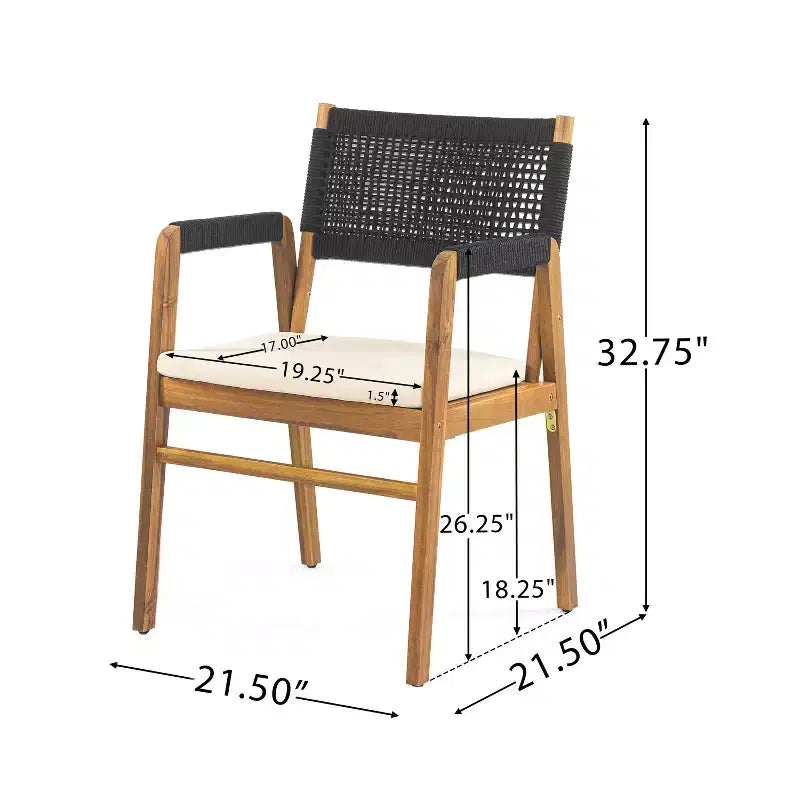 Christopher Knight Home Maria Set da Pranzo da Esterno in Acacia Rustica Espandibile 7 Pezzi
