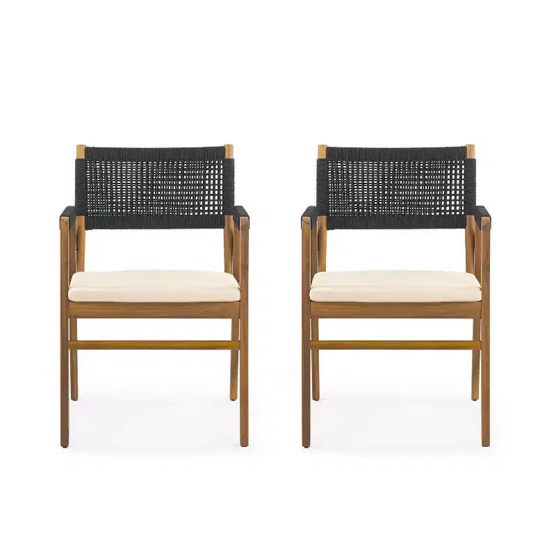 Christopher Knight Home Maria Set da Pranzo da Esterno in Acacia Rustica Espandibile 7 Pezzi