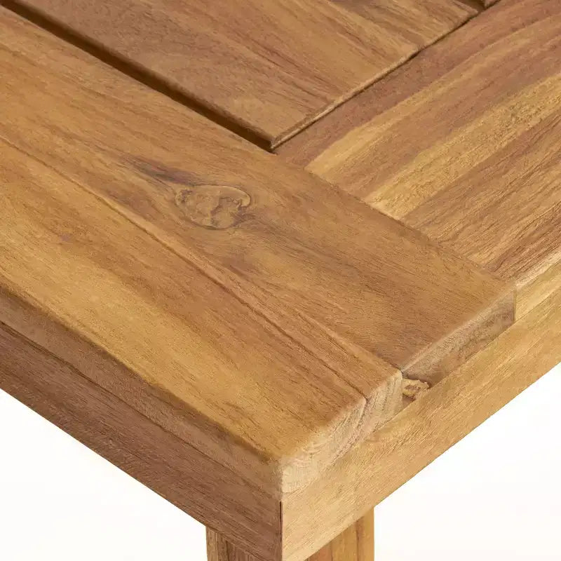 Christopher Knight Home Marley Set da Pranzo da Esterno Moderno 7 Pezzi in Legno di Acacia e Polipropilene, Teak/Nero