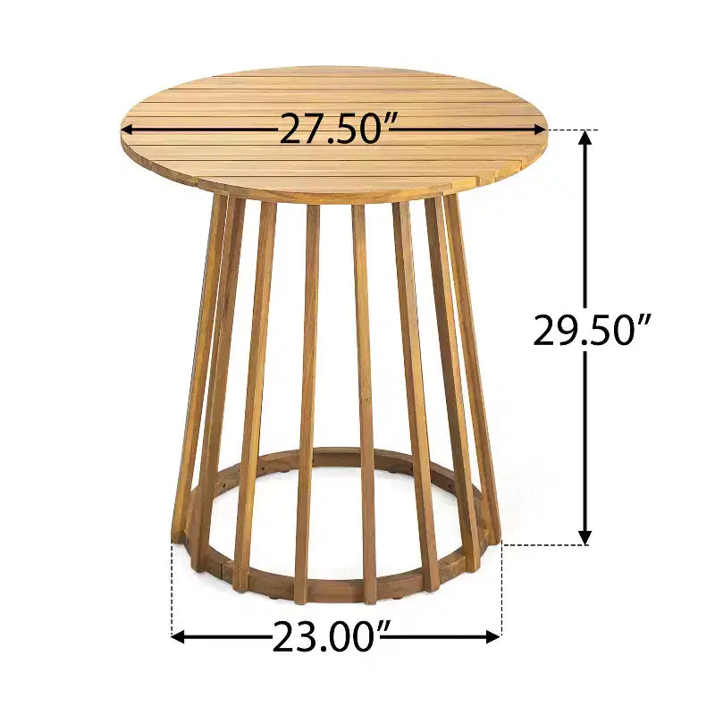 Christopher Knight Home Zephyr Set da pranzo da esterno in legno di acacia con cuscini, Teak