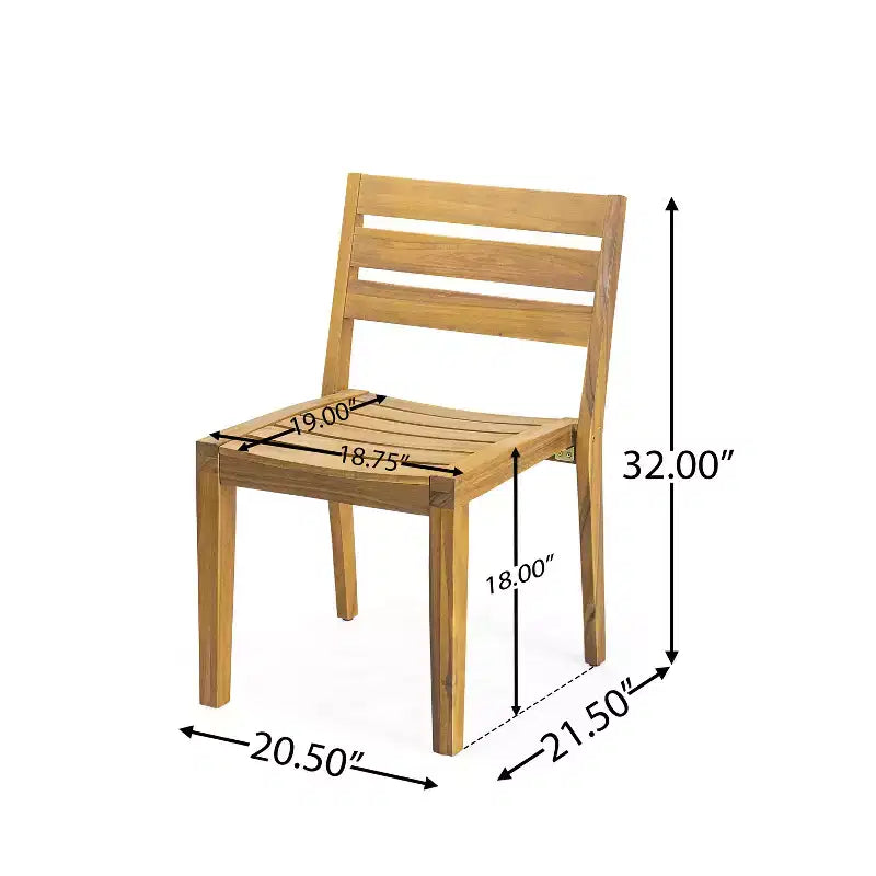 Christopher Knight Home Wren Set da pranzo da esterno 5 pezzi in legno di acacia, teak