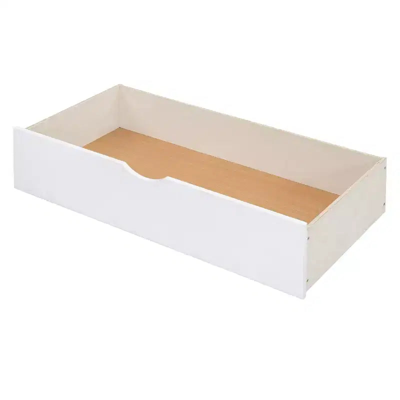 Divano Letto in Legno Matrimoniale/Una Piazza e Mezza con 2 Cassetti, Mobile Tutto-in-Uno e Ripiani - ModernLuxe