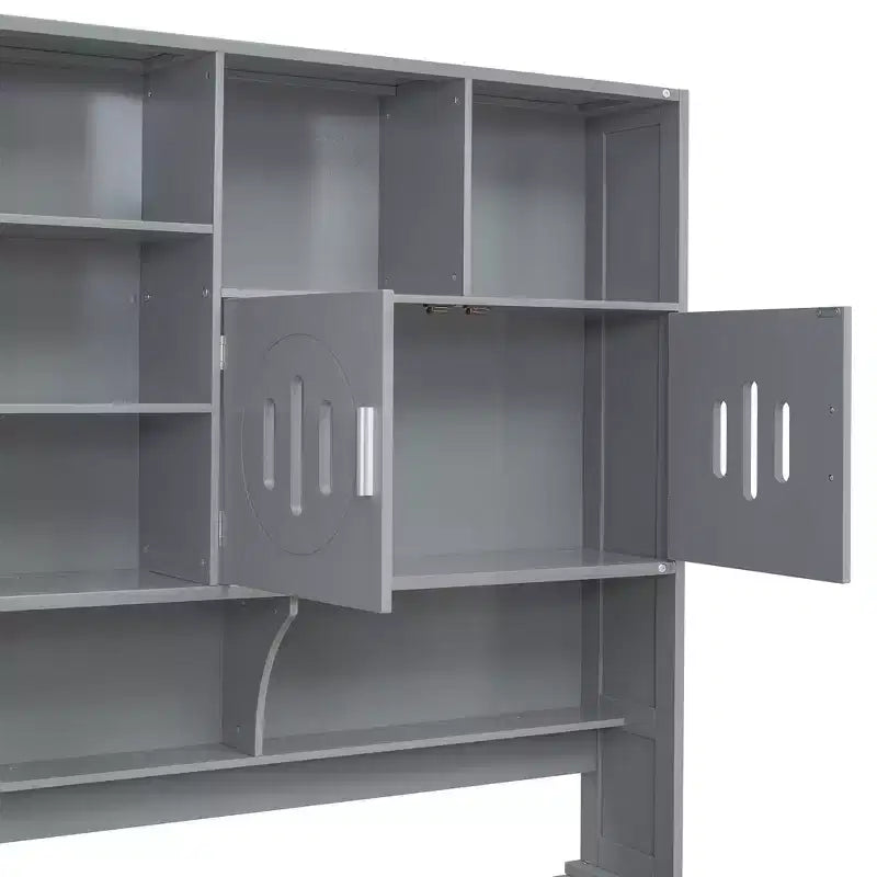 Divano Letto in Legno Matrimoniale/Una Piazza e Mezza con 2 Cassetti, Mobile Tutto-in-Uno e Ripiani - ModernLuxe