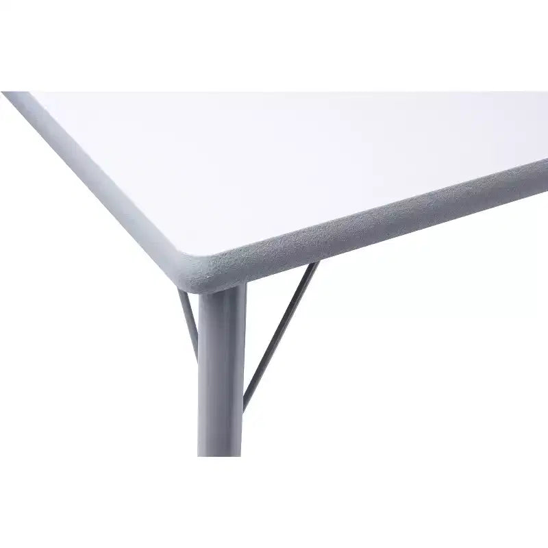 Tavolo e sedie Bintiva Activity - Tavolo 24x48 con bordo spruzzato grigio e gambe regolabili e 4 sedie da aula NAAR nere da 14