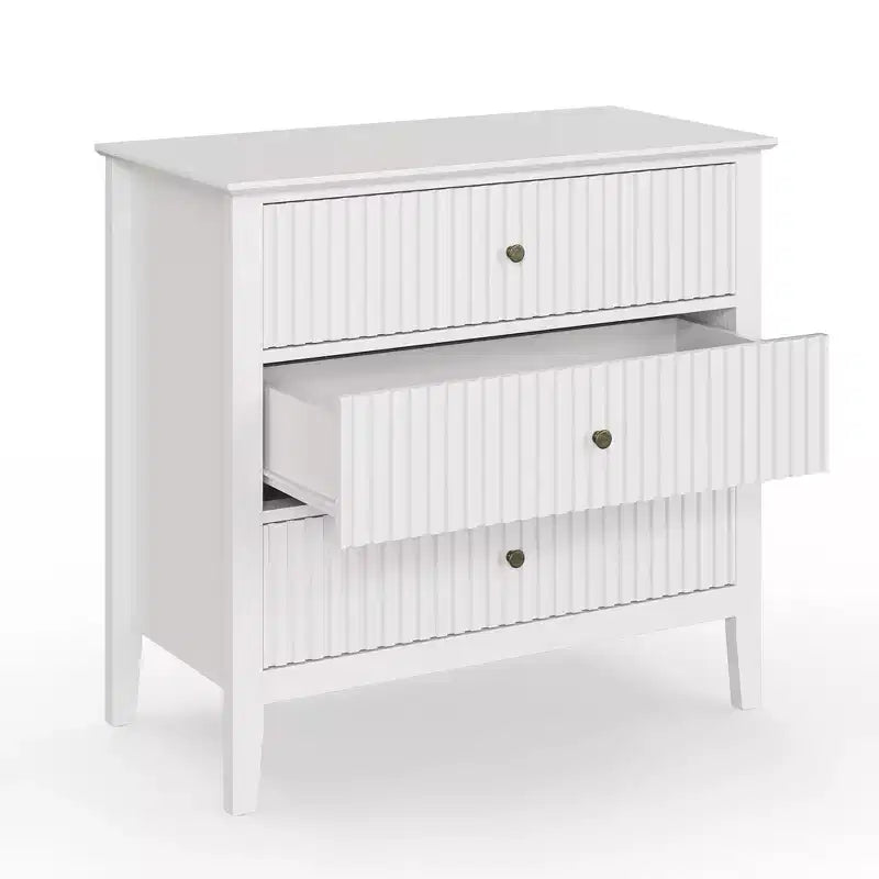 Cassettiera Heynemo Fluted a 3 o 5 cassetti, cassettiera alta a righe con guide silenziose per camera da letto, soggiorno, corridoio, ingresso