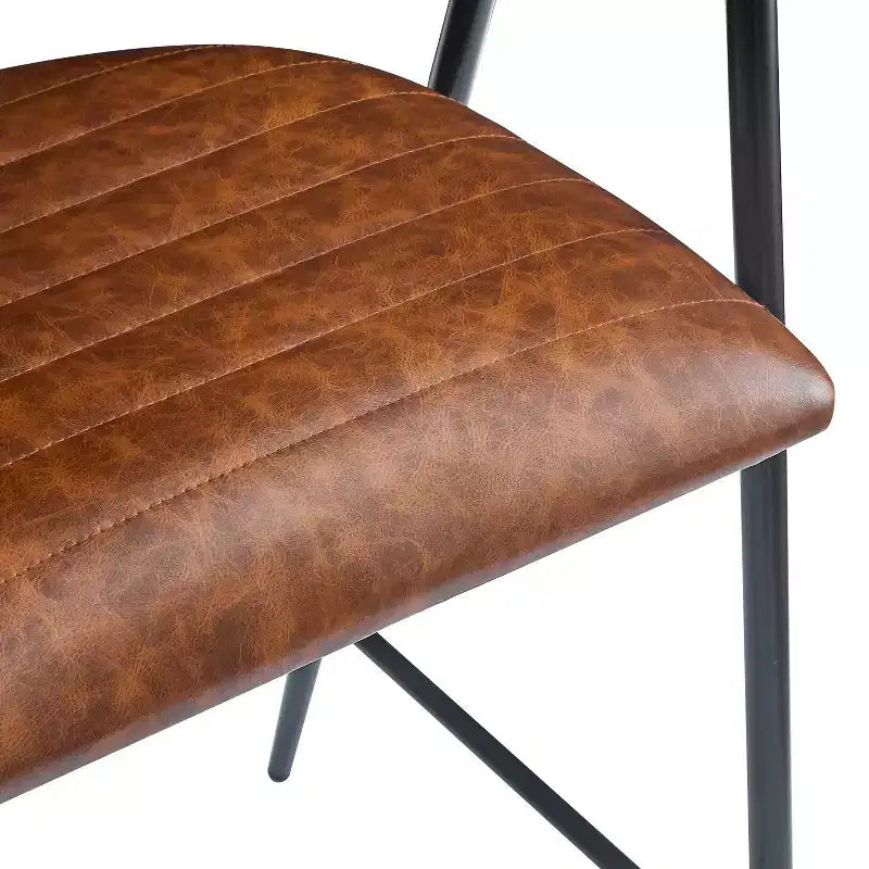 Sgabello da bancone Christopher Knight Home Sara rivestito in similpelle da 26" con struttura in ferro e poggiapiedi, marrone