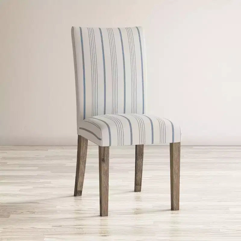 Jofran, Sedia da pranzo imbottita Parsons in legno spazzolato Coastal (set da 2)