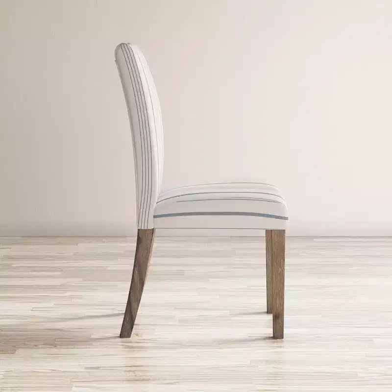 Jofran, Sedia da pranzo imbottita Parsons in legno spazzolato Coastal (set da 2)
