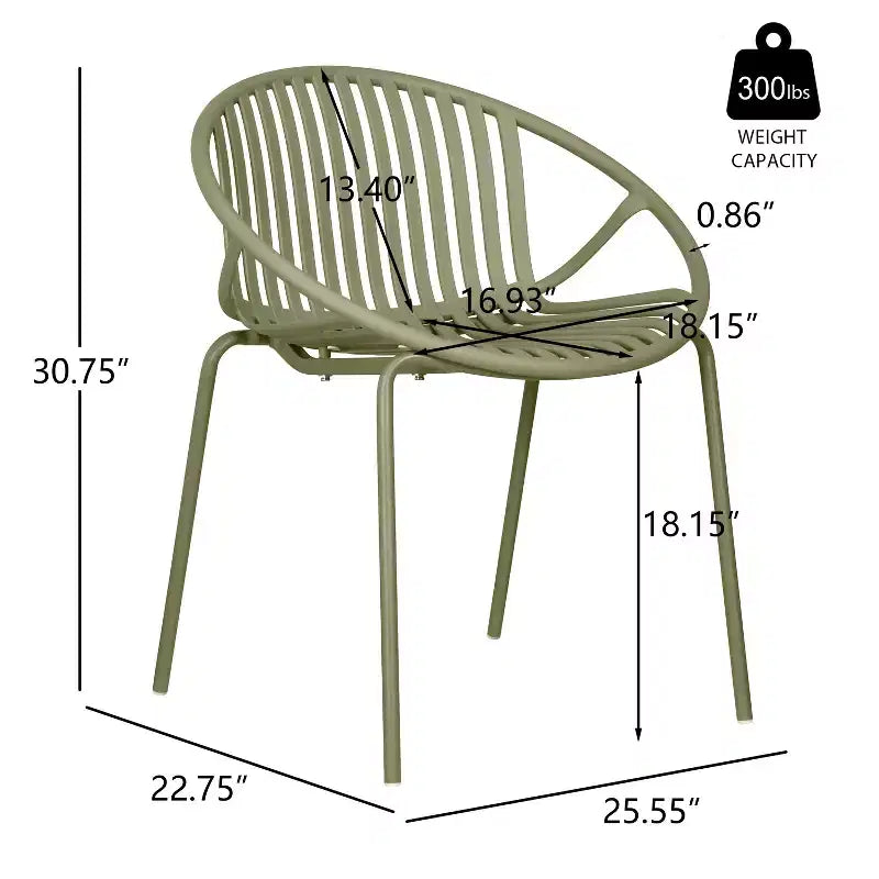 Christopher Knight Home Pablo set da pranzo moderno da 7 pezzi da esterno con sedia impilabile