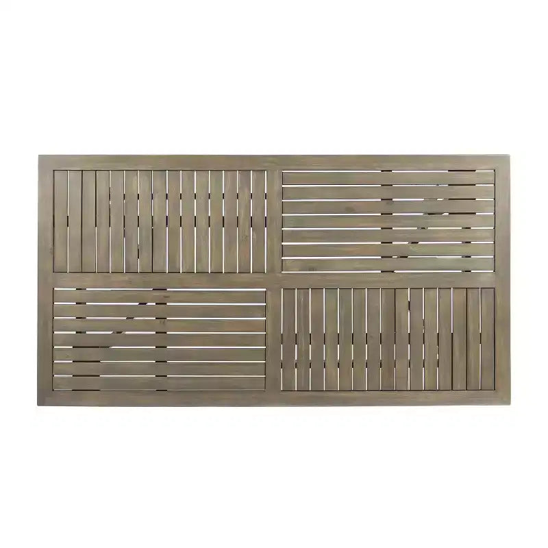 Christopher Knight Home Zain Outdoor Acacia Wood and Wicker 7 Piece Dining Set with Cushion
