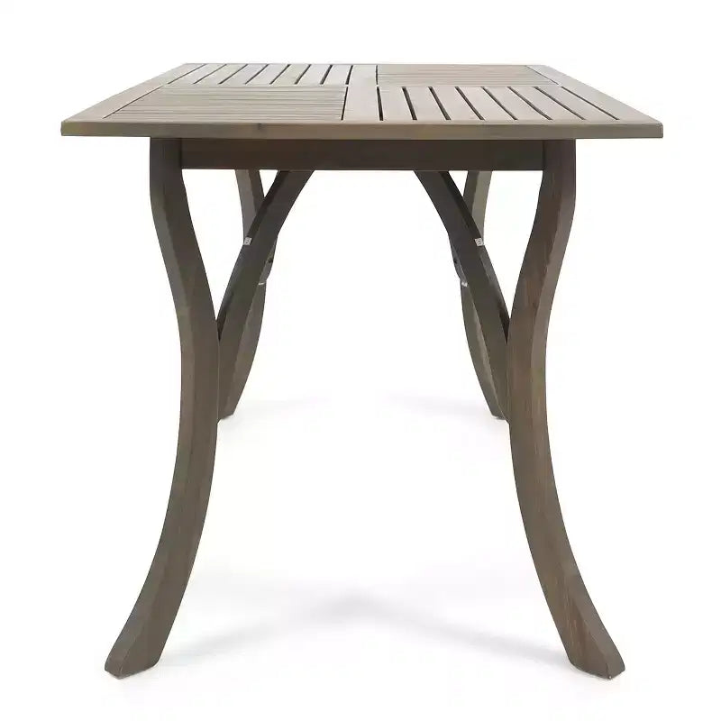 Christopher Knight Home Zain Outdoor Acacia Wood and Wicker 7 Piece Dining Set with Cushion