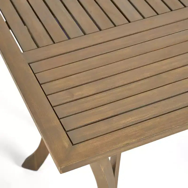 Christopher Knight Home Zain Outdoor Acacia Wood and Wicker 7 Piece Dining Set with Cushion