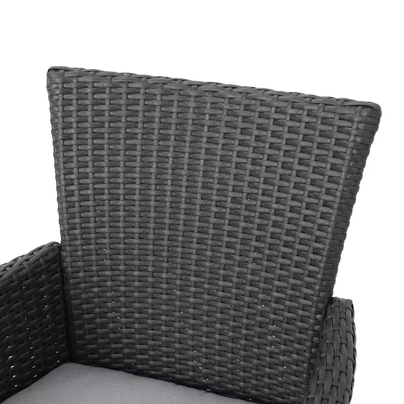 Christopher Knight Home Zain Outdoor Acacia Wood and Wicker 7 Piece Dining Set with Cushion