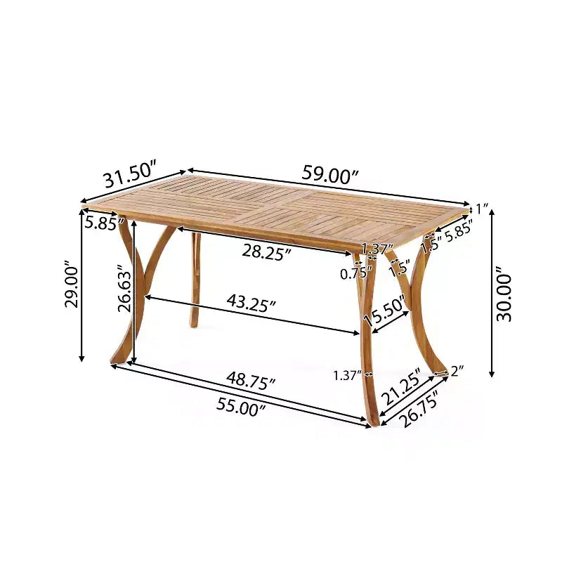 Christopher Knight Home Zain Outdoor Acacia Wood and Wicker 7 Piece Dining Set with Cushion