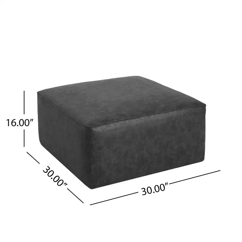Pouf quadrato imbottito versatile moderno Christopher Knight Home Yzabella per interni
