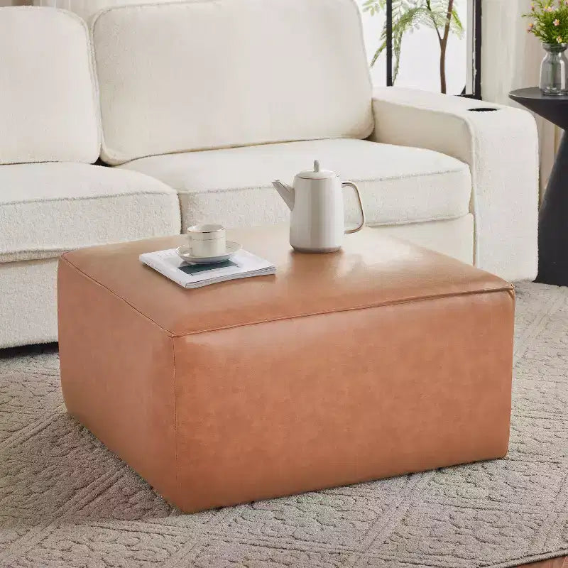 Pouf quadrato imbottito versatile moderno Christopher Knight Home Yzabella per interni