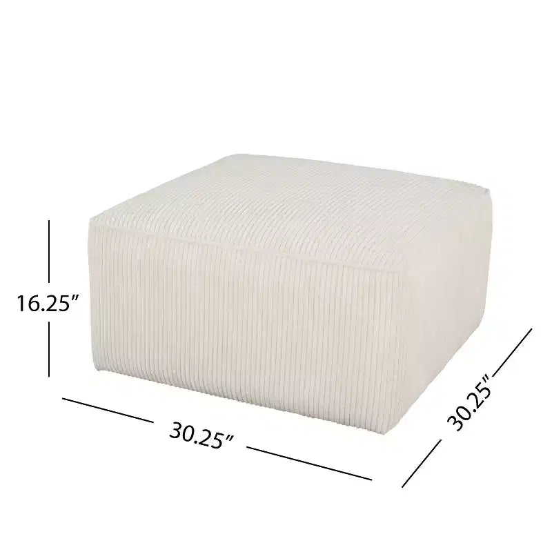 Pouf quadrato imbottito versatile moderno Christopher Knight Home Yzabella per interni