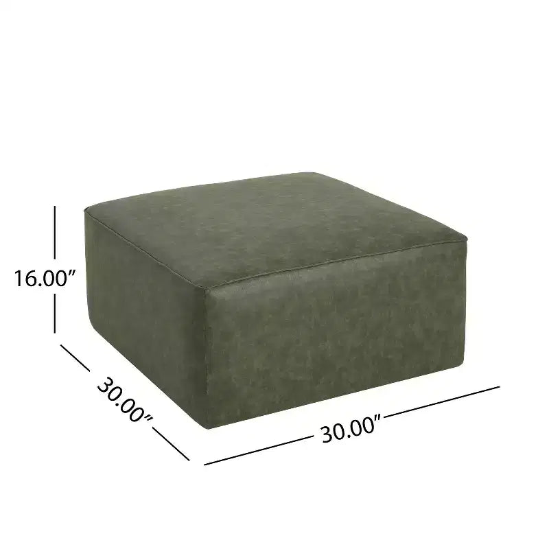 Pouf quadrato imbottito versatile moderno Christopher Knight Home Yzabella per interni