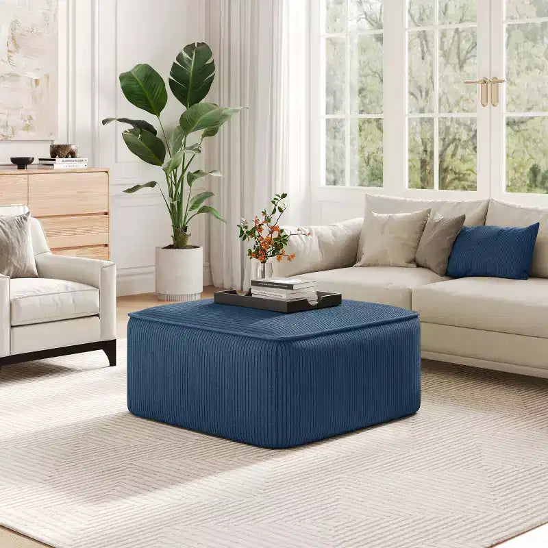 Pouf quadrato imbottito versatile moderno Christopher Knight Home Yzabella per interni